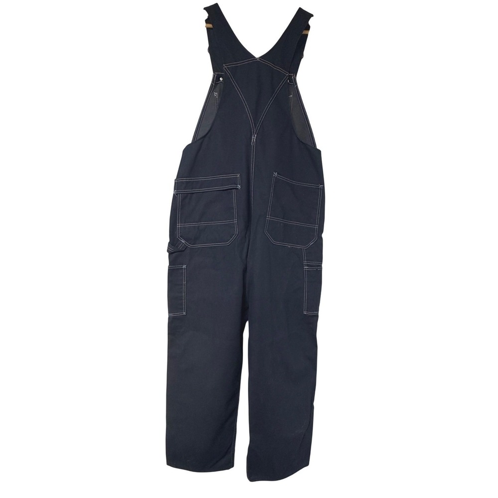 Vintage Sears Mens Overalls Union Made Perma-Prest Tradewear 40x32 Denim 70s - Picture 5 of 14
